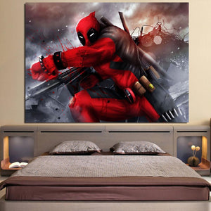 Cool Deadpool 3D Printed Deadpool Wall Canvas