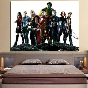 Avengers White Team 3D Printed Avengers Canvas