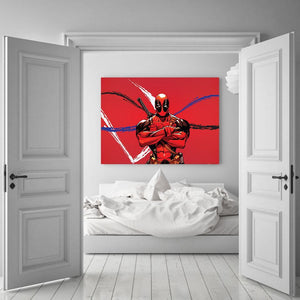 Cool Deadpool 3D Printed Wall Canvas