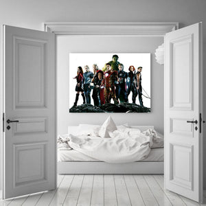 Avengers White Team 3D Printed Avengers Canvas