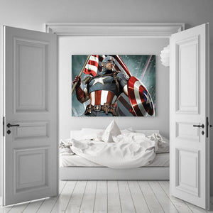 Captain America: 3D Printed Aureate Captain America Canvas