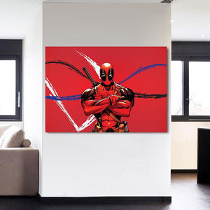 Cool Deadpool 3D Printed Wall Canvas