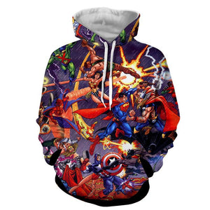 Justice League All hero Purple 3D Printed Justice League Hoodie