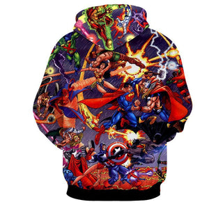 Justice League All hero Purple 3D Printed Justice League Hoodie