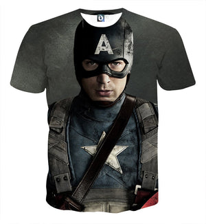 Captain America Tee: 3D Printed Balderdash Captain America T-Shirts