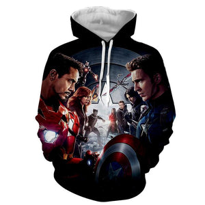 Avengers Civil Wars 3D Printed Hoodie