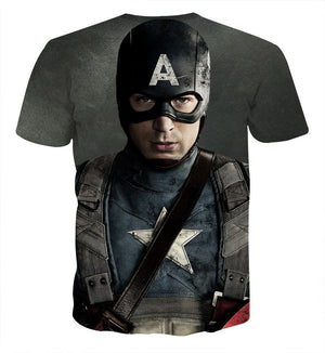 Captain America Tee: 3D Printed Balderdash Captain America T-Shirts