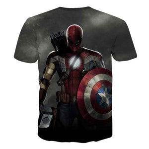 Ultimate Hero 3D Printed Captain America T Shirt