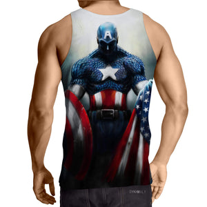 Captain America: 3D Printed Cynical Captain America Tank Top