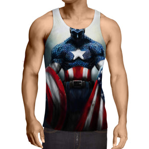 Captain America: 3D Printed Cynical Captain America Tank Top