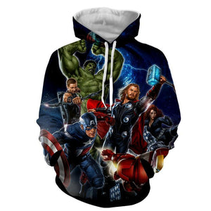 Cool Avengers 3D Printed Hoodie