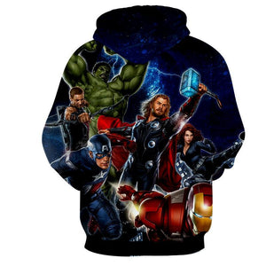 Cool Avengers 3D Printed Hoodie