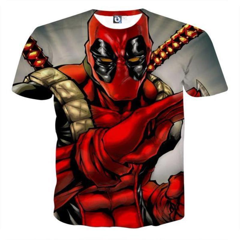Bad-Ass Deadpool 3D Printed T-Shirt