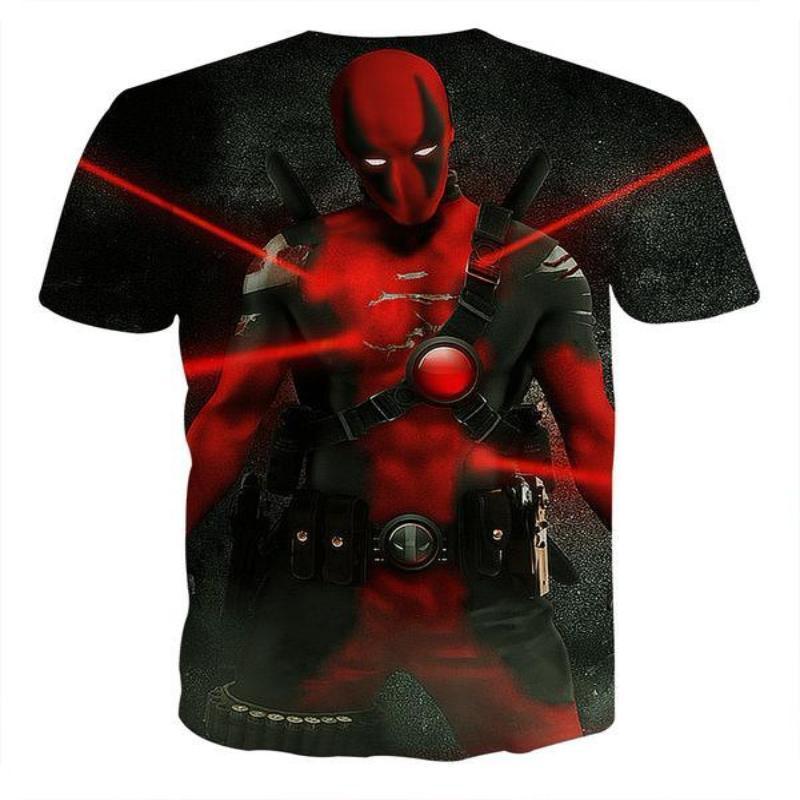 Black Deadpool 3D Printed T-Shirt