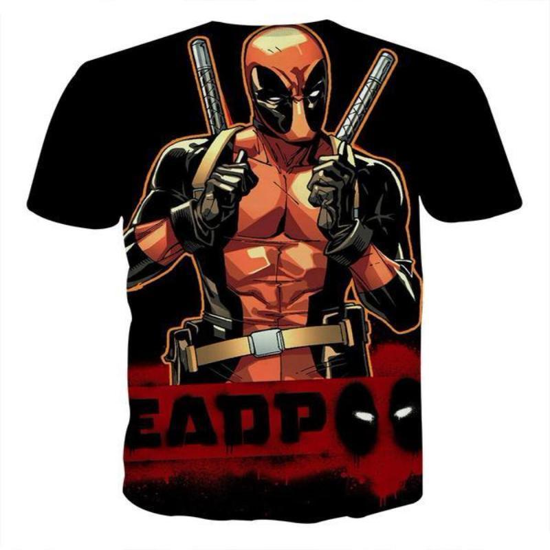 Black Deadpool 3D Printed T-Shirt