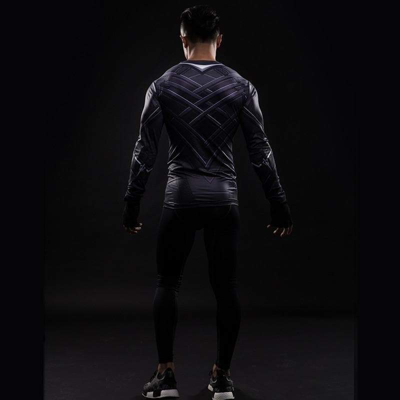 Black Panther Shirt Compression Long Sleeve Shirt