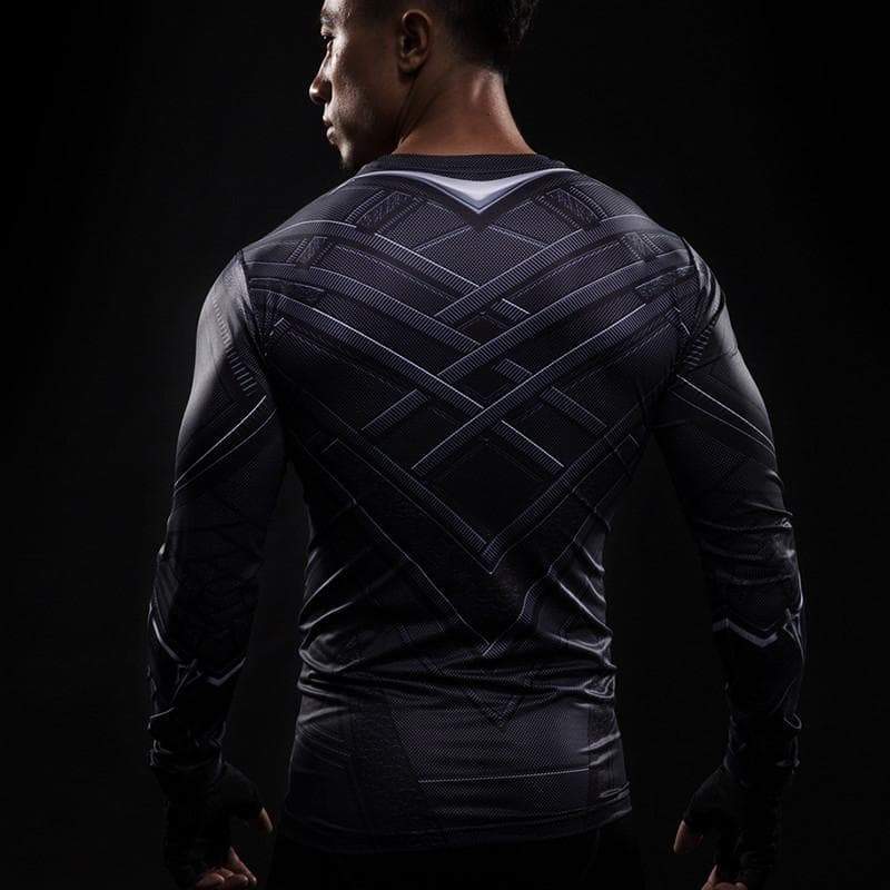Black Panther Shirt Compression Long Sleeve Shirt