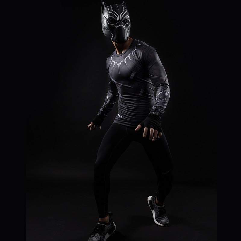 Black Panther Shirt Compression Long Sleeve Shirt