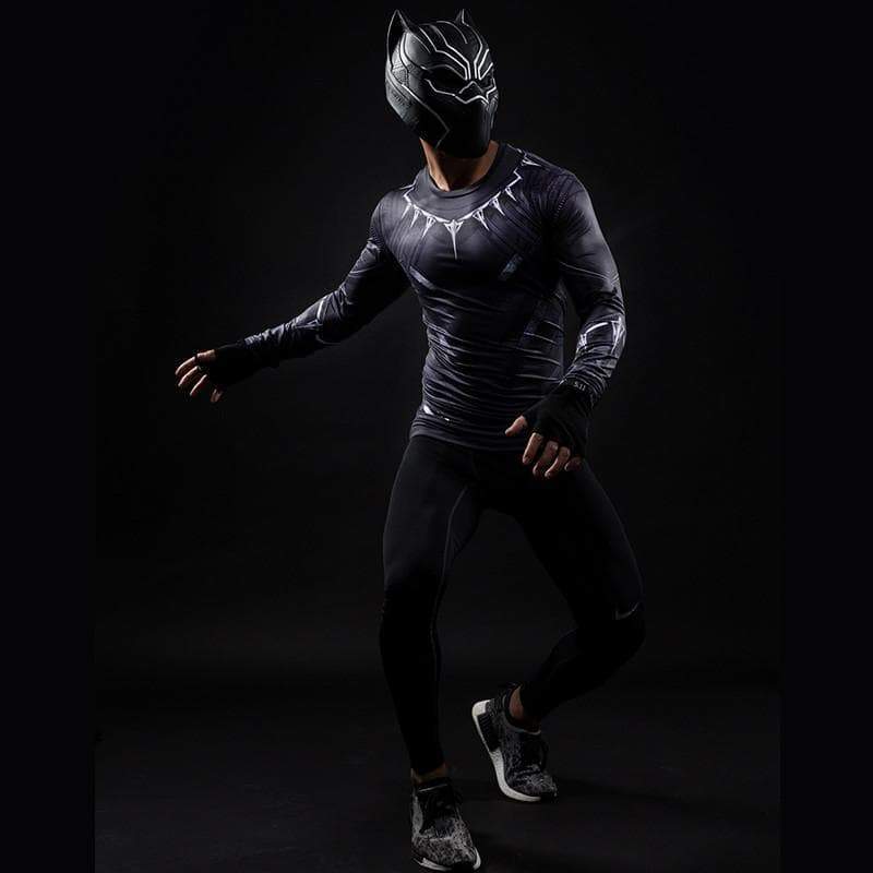 Black Panther Shirt Compression Long Sleeve Shirt