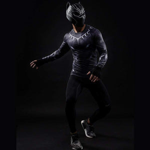 Black Panther Shirt Compression Long Sleeve Shirt