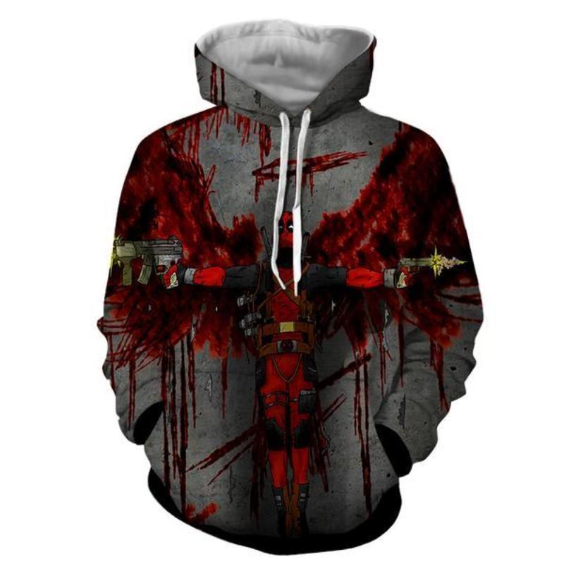 Bloody Deadpool 3D Printed Hoodie