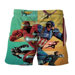 Captain America & Iron Man 3D Printed Short