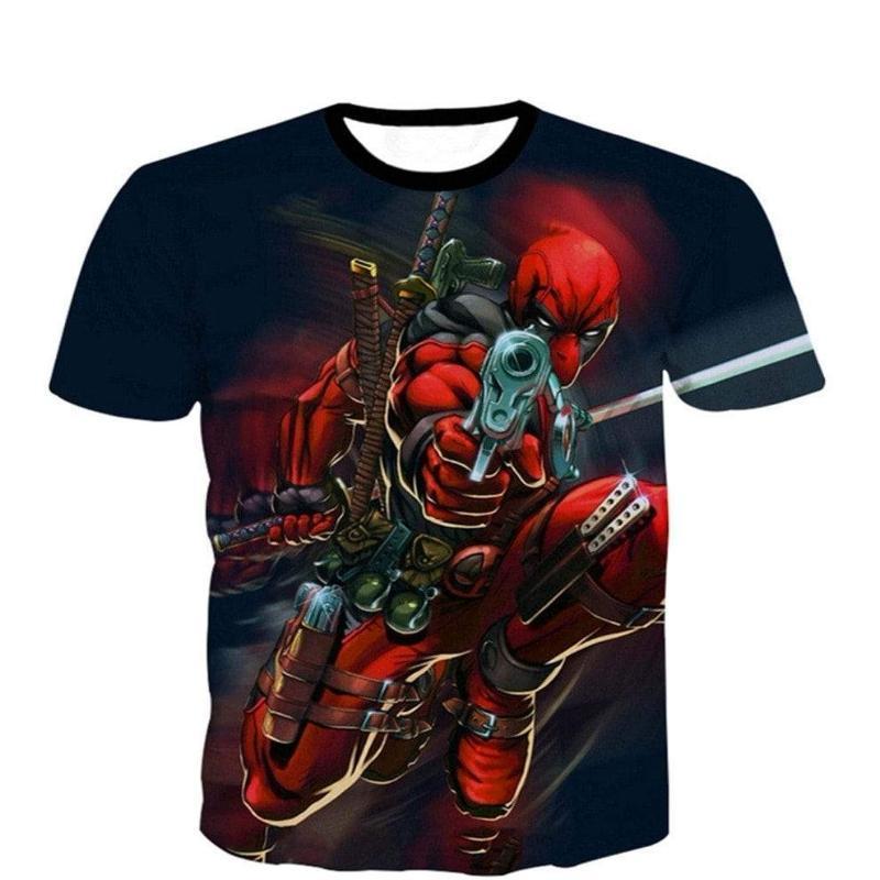 Classic Comic Book Deadpool 3D Printed T-Shirt