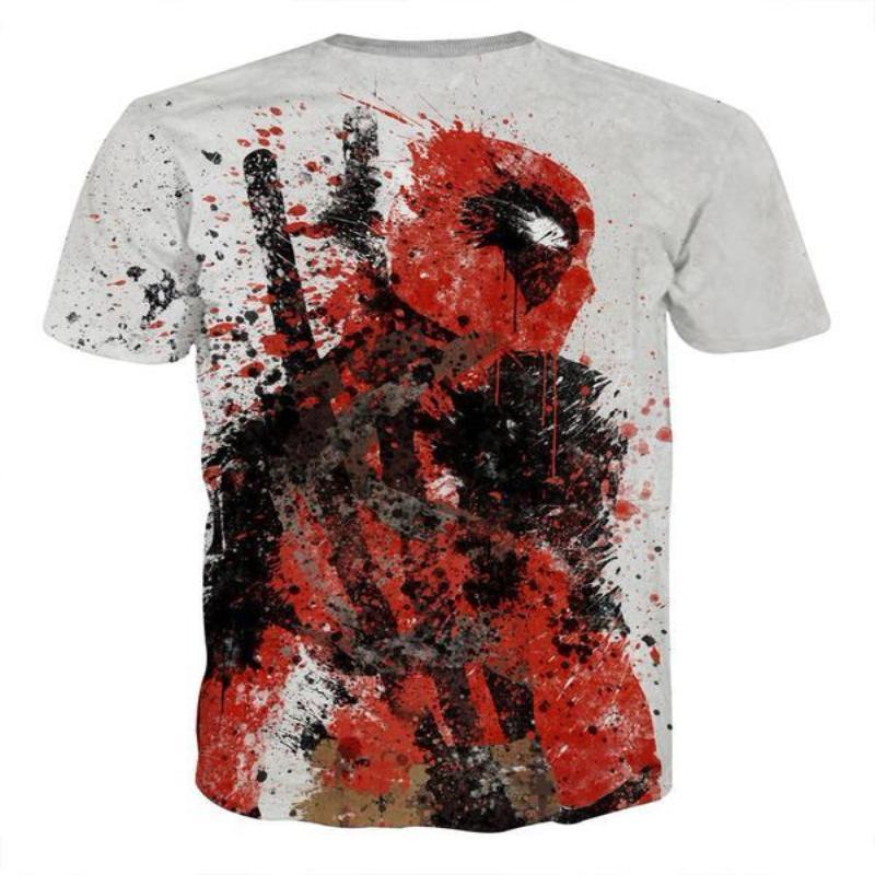Cool Art Deadpool 3D Printed T-Shirt