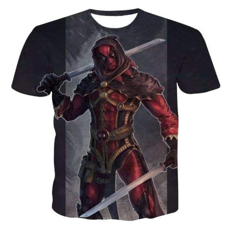 Cool Assassin Creed Deadpool 3D Printed  T-Shirt