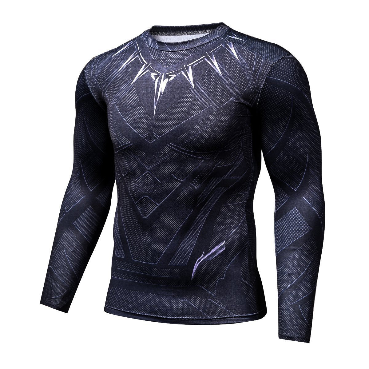 3D Printed Cool Black Panther Compression Long Sleeve Shirt