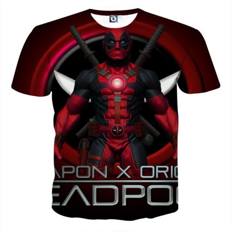 Cool Cover Deadpool 3D Printed T-Shirt