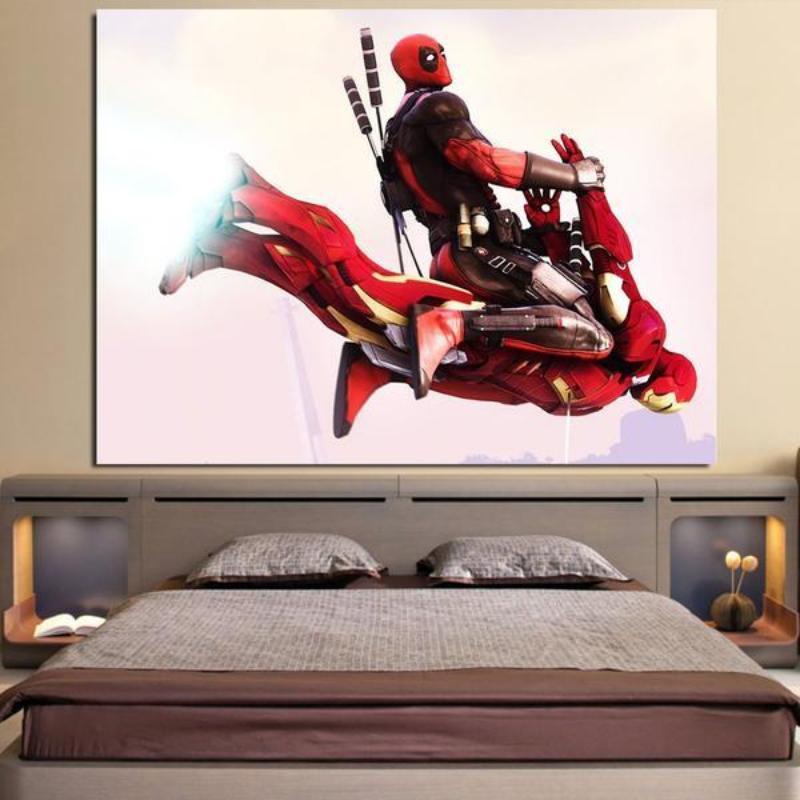 3D Printed Deadpool & Iron Man Canvas