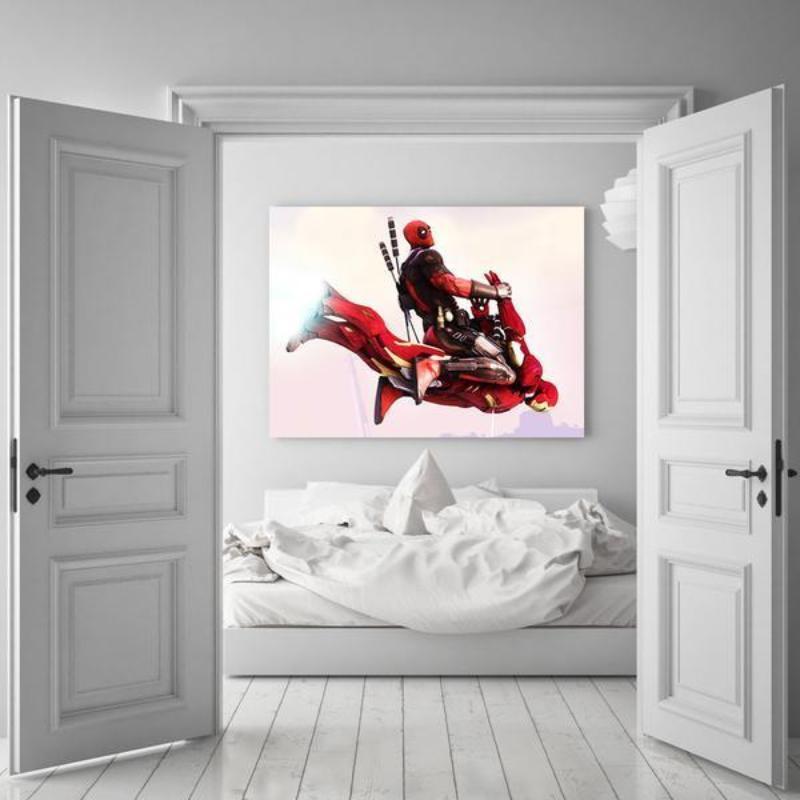3D Printed Deadpool & Iron Man Canvas
