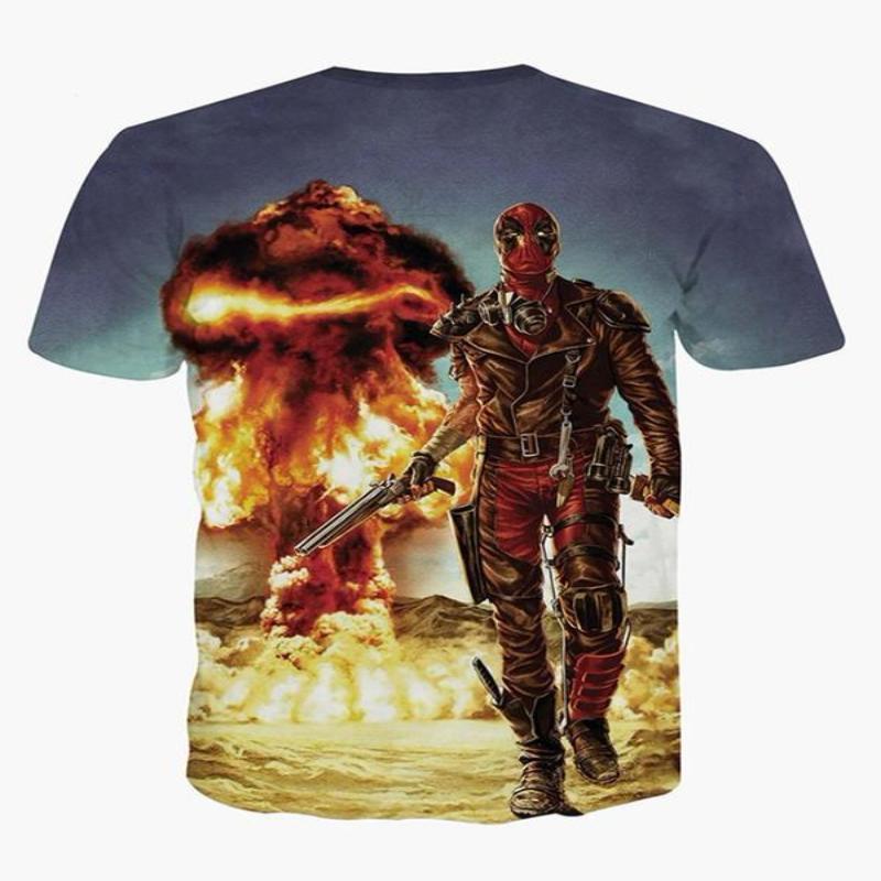 Explosion Deadpool 3D Printed T-Shirt