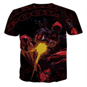 Fire Deadpool 3D Printed T-Shirt