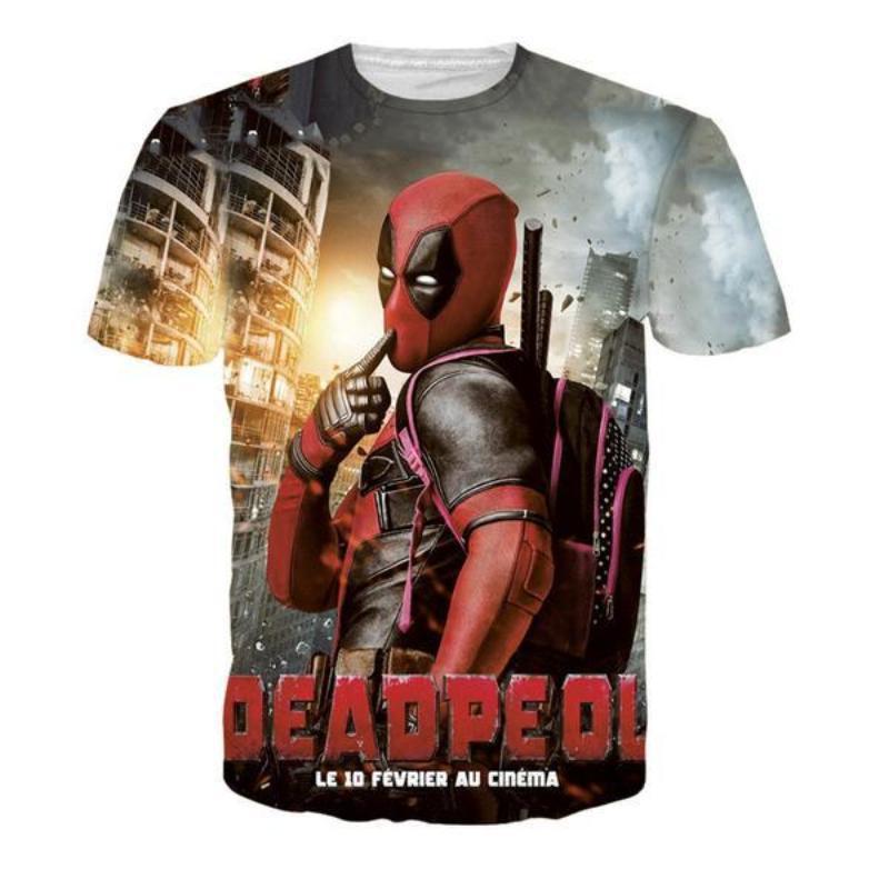 Frech Deadpool 3D Printed T-Shirt