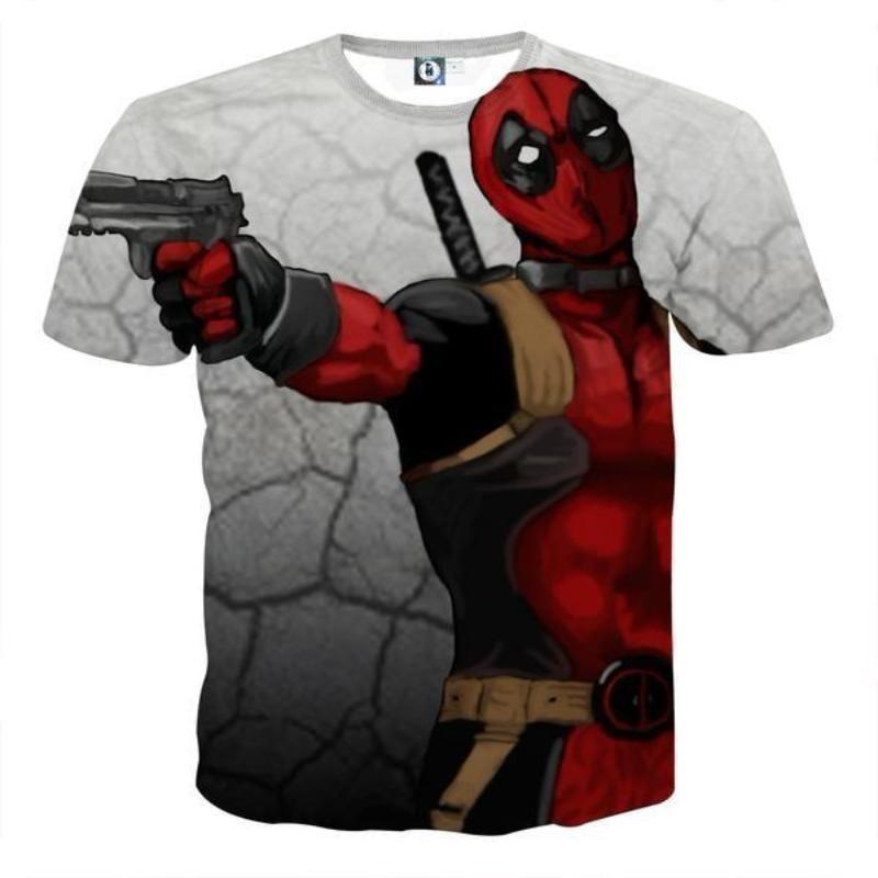 Gun Deadpool 3D Printed T-Shirt