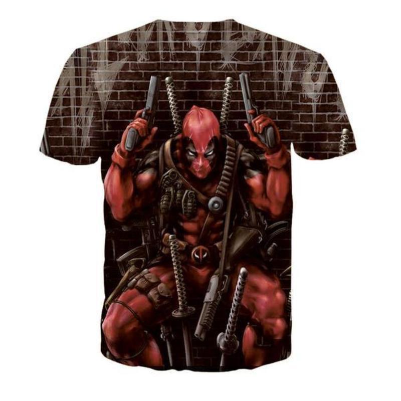 High Quality Spandex Deadpool 3D Printed T-Shirt