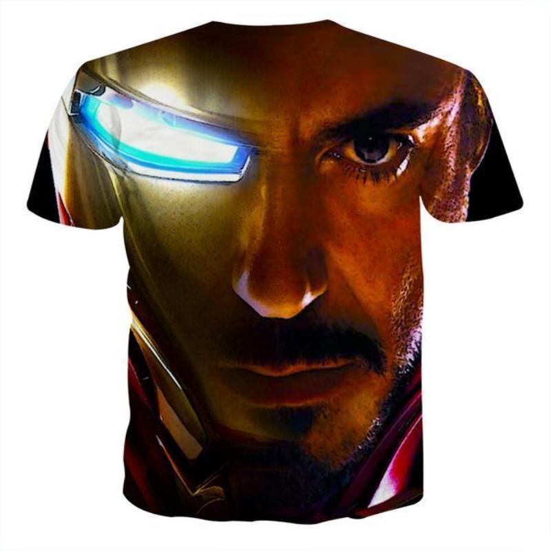 3D Printed Iron Man T Shirt Dark Red Iron Man Tee