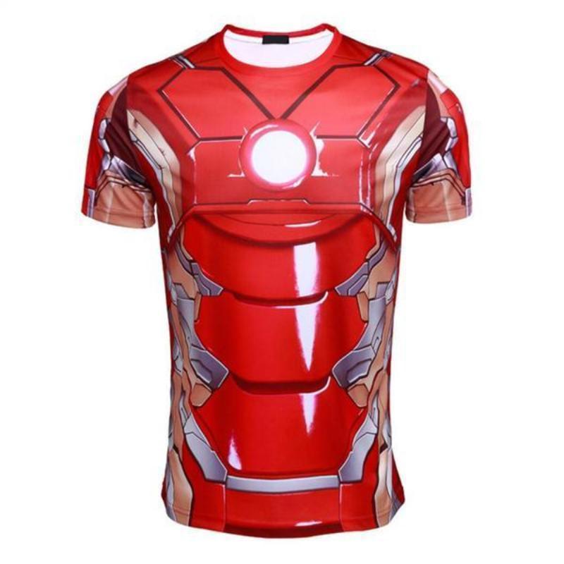 3D Printed Iron Man T Shirt Futuristic Style Iron Man Tee