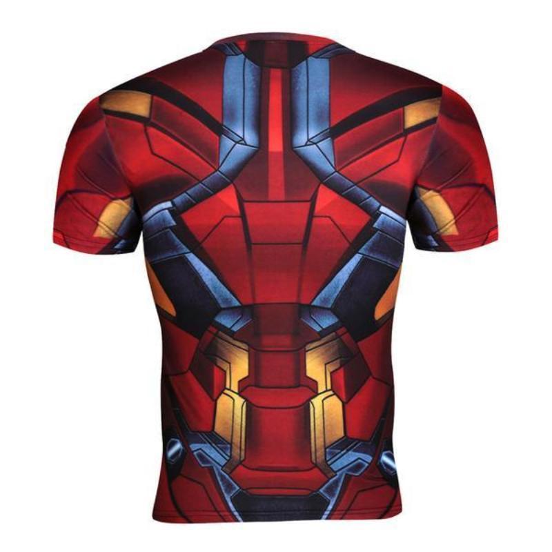 3D Printed Iron Man T Shirt Hot Red & Yellow Iron Man Tee