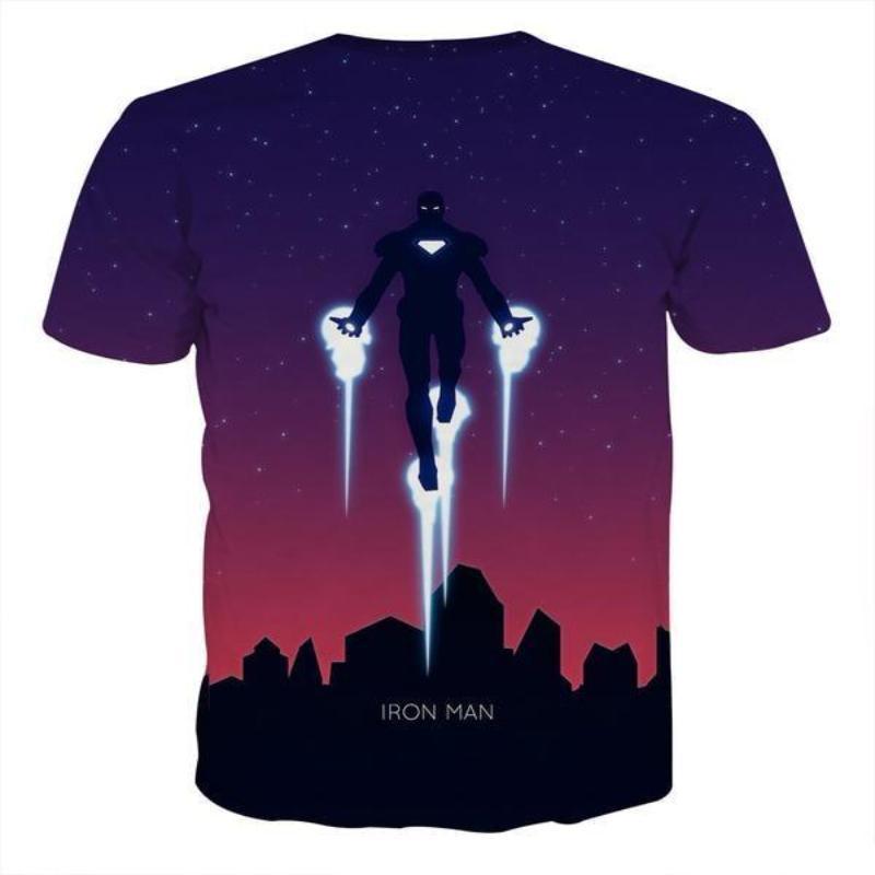 3D Printed Iron Man T Shirt Night Style Iron Man Tee