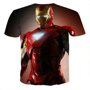 3D Printed Iron Man T Shirt Red & Brown Iron Man Tee