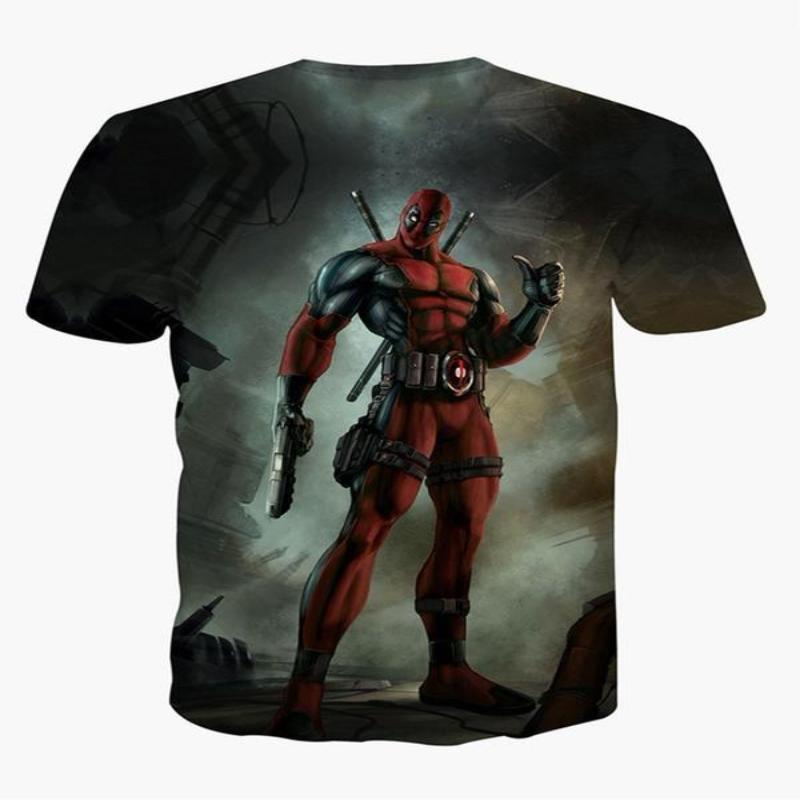 Deadpool T Shirt 3D Printed 'ON TOP' Style