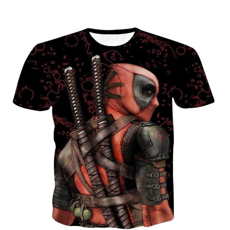 3D Printed Posing Spandex Deadpool T-Shirt