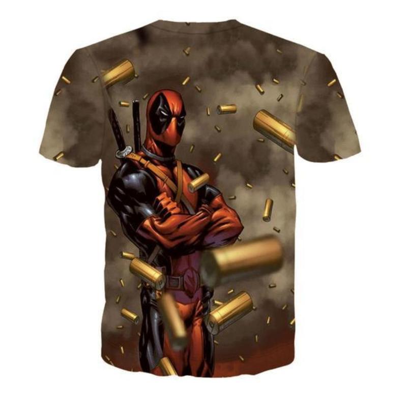 Slo Mo Deadpool 3D Printed T-Shirt