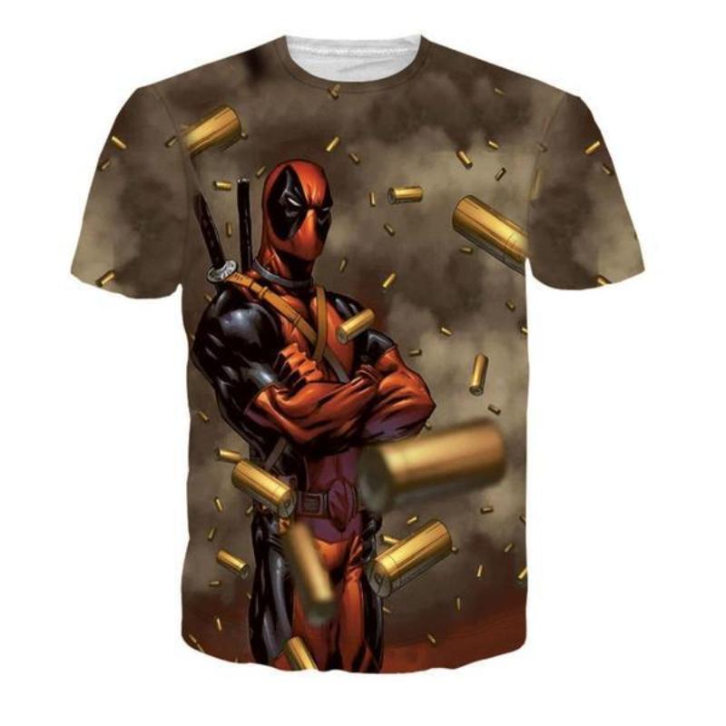 Slo Mo Deadpool 3D Printed T-Shirt