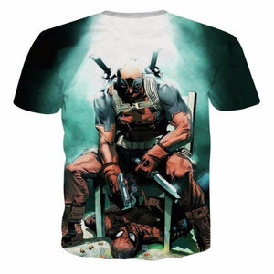 Spiderman & Deadpool 3D Printed T Shirt