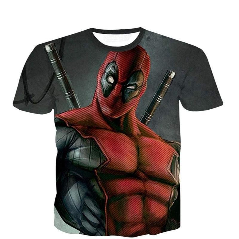 Staring Deadpool 3D Printed T-Shirt
