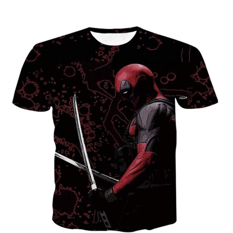 Swords Deadpool 3D Printed T-Shirt